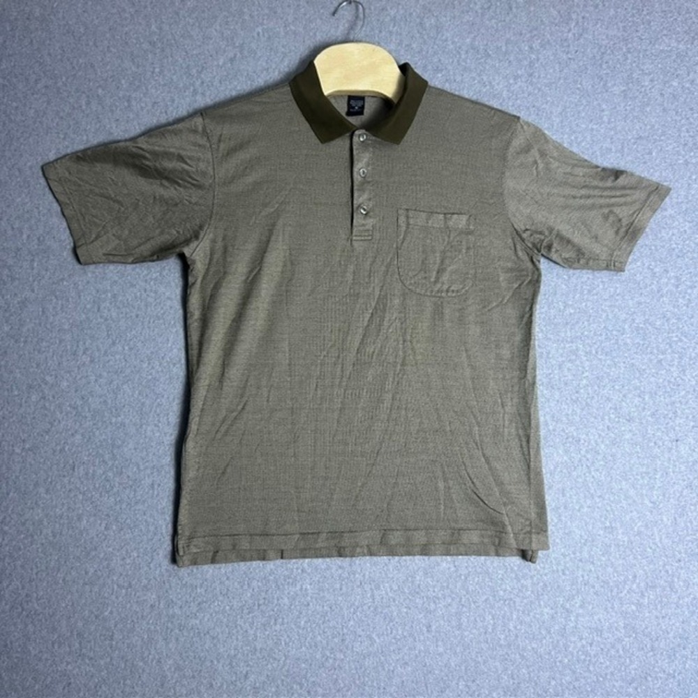 Arnold Palmer Men's Olive Green‎ Cotton Short Sleeve Polo Shirt Size Medium